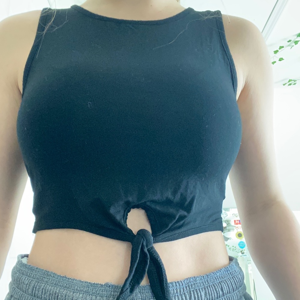 Black tank top